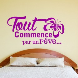 Sticker Tout commence par un rêve