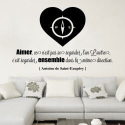 Sticker Aimer - Antoine de Saint Exupêry