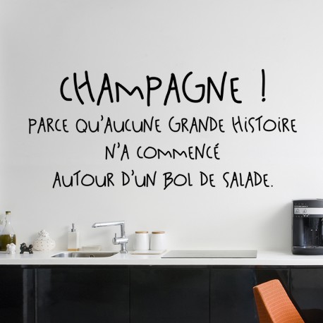 Sticker citation Champagne !