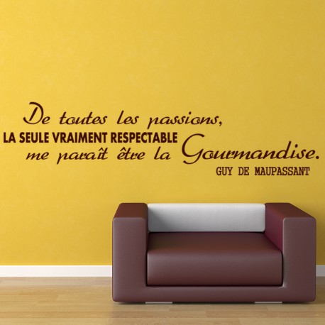 Sticker citation De toutes les passions