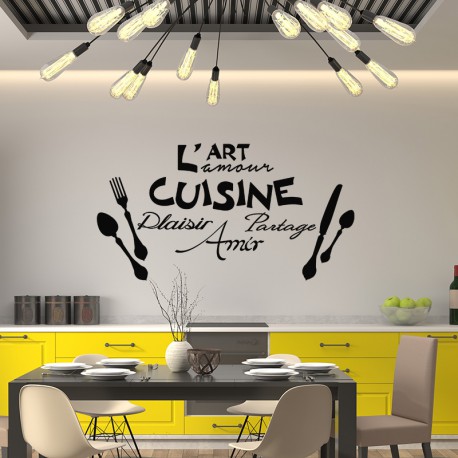Sticker L'art, l'amour de la cuisine ...