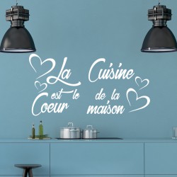 Sticker La cuisine est le coeur...