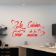 Sticker La cuisine est le coeur...