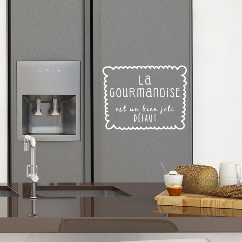 Sticker citation La gourmandise pas cher - Stickers Citations discount - stickers  muraux - madeco-stickers