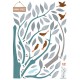 Sticker arbre design et oiseaux