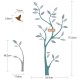 Sticker arbre design et oiseaux