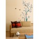 Sticker arbre design et oiseaux