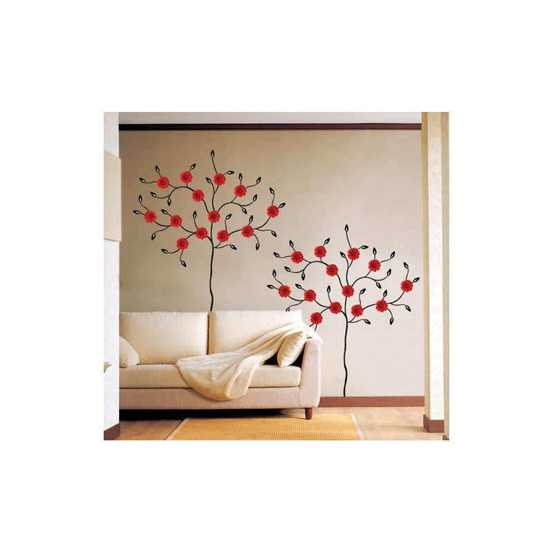 Sticker Arbre Rouge