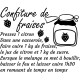 Sticker citation recette confiture de fraises