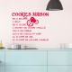 Sticker citation recette Cookies maison