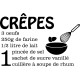 Sticker citation recette Crêpes ...