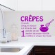 Sticker citation recette Crêpes ...