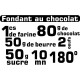 Sticker citation recette Fondant au chocolat