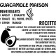 Sticker citation recette Guacamole maison