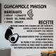 Sticker citation recette Guacamole maison