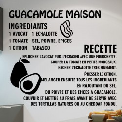 Sticker citation recette Guacamole maison