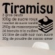 Sticker citation recette Tiramisu
