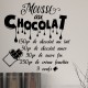Sticker citation recette Mouse au chocolat