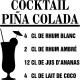 Sticker recette Cocktail Pina Colada