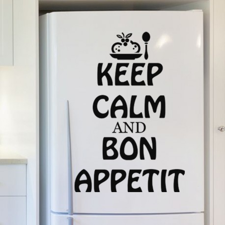 Sticker Keep calm and Bon appetit