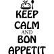 Sticker Keep calm and Bon appetit