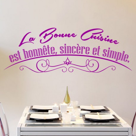 Sticker La bonne cuisine est honnête