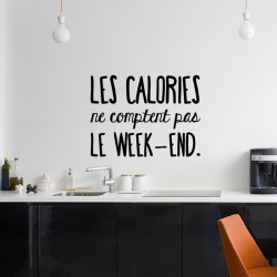 Sticker Les calories ne comptent pas le week-end