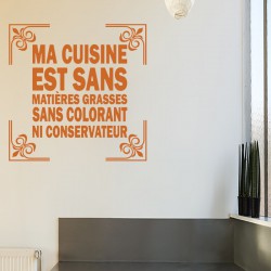 Sticker Ma cuisine est sans matière grasses