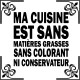 Sticker Ma cuisine est sans matière grasses