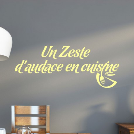 Sticker Un zeste d'audace en cuisine