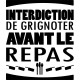 Sticker Interdiction de grignoter...