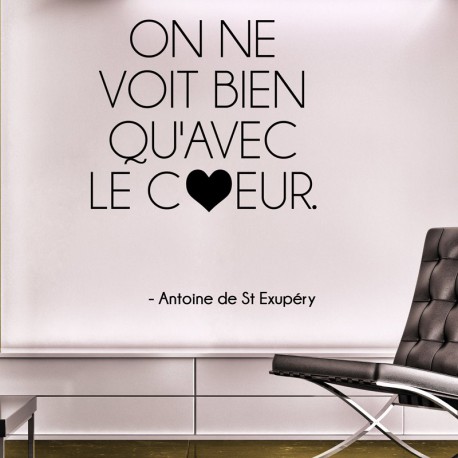 Sticker citation de Antoine de St Exupéry