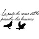 Sticker citation La paix du coeur