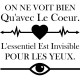 Sticker On ne voit bien qu'avec le coeur