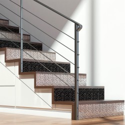 Stickers escalier carrelages Anja - 2 bandes de H15 x L105 cm