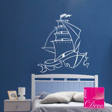 Sticker Bateau de pirate