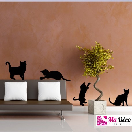Pack silhouettes de chats