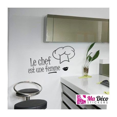 Sticker Le chef est une femme