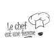 Sticker Le chef est une femme