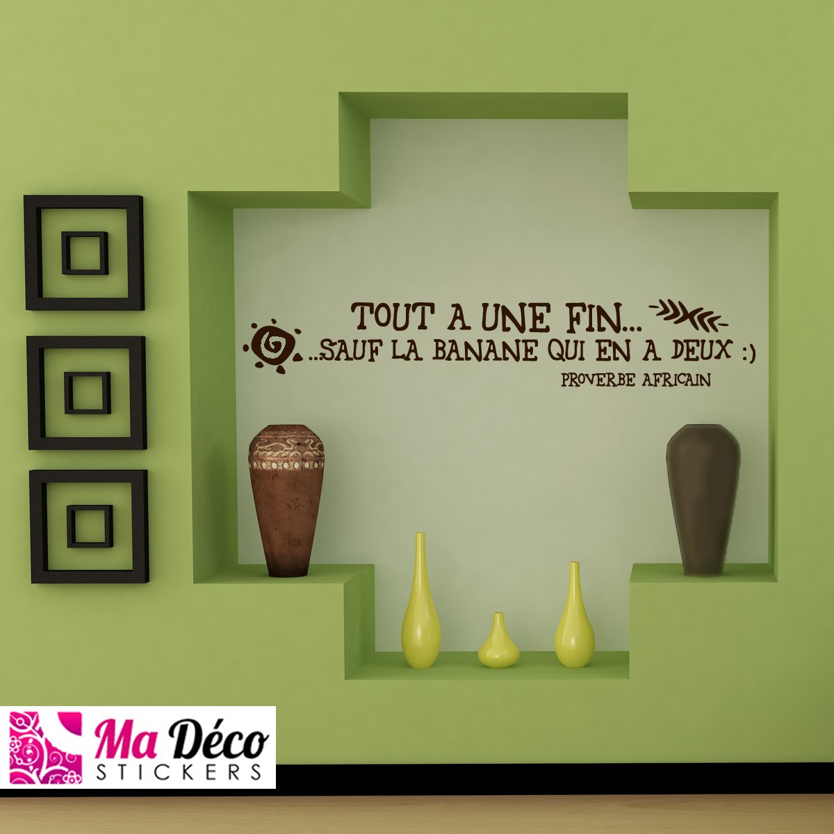 Sticker citation "tout a une fin..." cheap stickers quotes ...